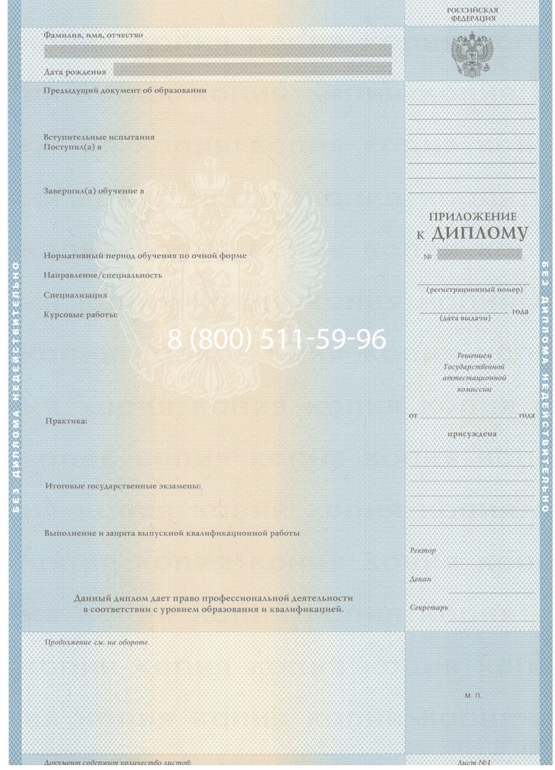 Заказать Диплом бакалавра 2003-2009 годов в Черкесске